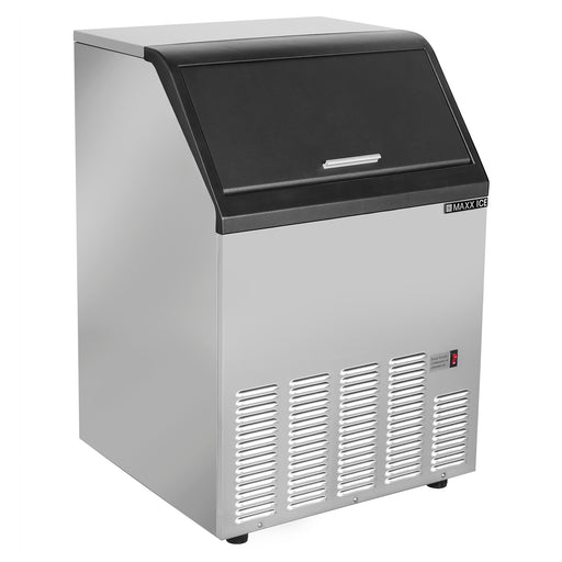 Maxx Ice SS Ice Machine, 120 lbs, 35 lb Built-in Ice Storage, SS/Black Trim-cityfoodequipment.com