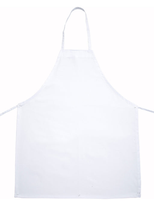 Full Length Bib Apron, White (12 Each)-cityfoodequipment.com