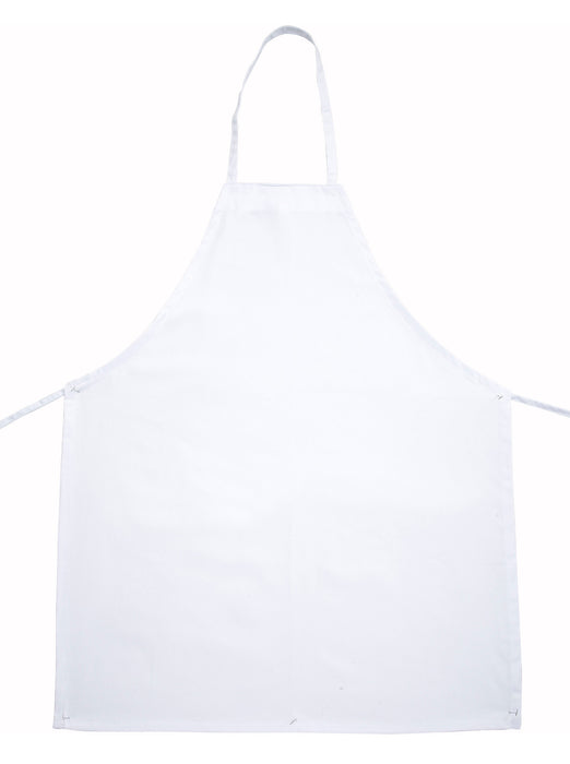 Full Length Bib Apron, White (12 Each)-cityfoodequipment.com
