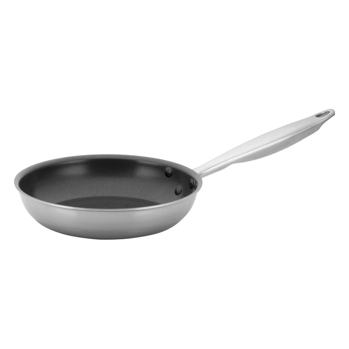 8" Triply S/S Fry Pan, Non-stick (6 Each)-cityfoodequipment.com