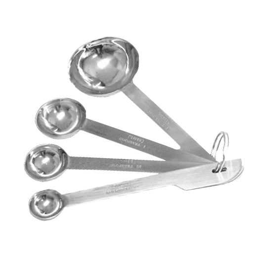 Thunder Group OW356 4 Piece Measuring Spoon Set, Stainless - 24, (set)-cityfoodequipment.com
