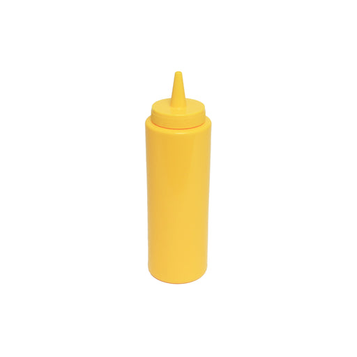 Thunder Group PLTHSB008Y 8 oz Plastic Squeeze Bottle, Yellow - 6, (dozen)-cityfoodequipment.com