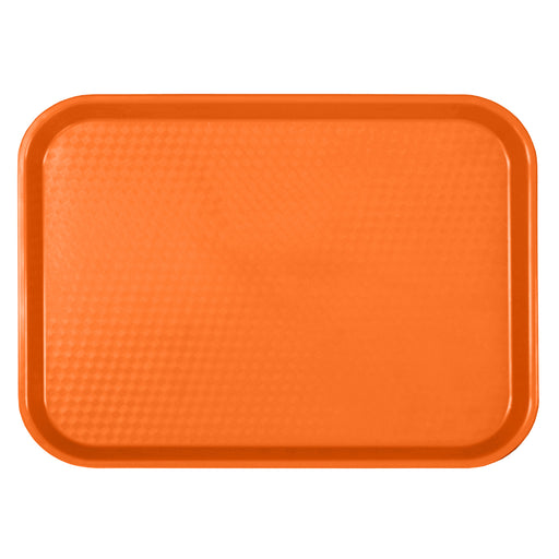 12" X 16 1/4", FAST FOOD TRAY, RECTANGULAR, PLASTIC, ORANGE LOT OF 12 (Ea)-cityfoodequipment.com