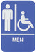 Sign 6" x 9" x 1/8", Information Sign with Braille, Men/Accessible, Braille QTY-6-cityfoodequipment.com
