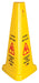 Wet Floor Caution Sign, Cone-shaped, Yellow (5 Each)-cityfoodequipment.com