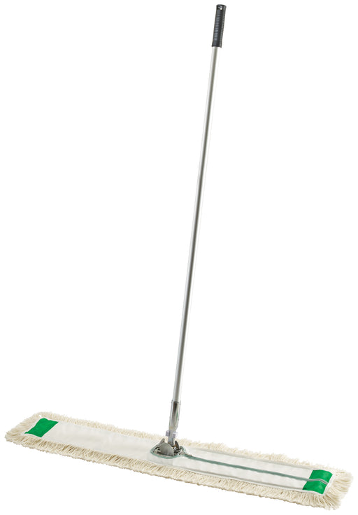 Dust Mop Set, Cotton, White, 36" x 5", 60"L Handle (12 Set)-cityfoodequipment.com