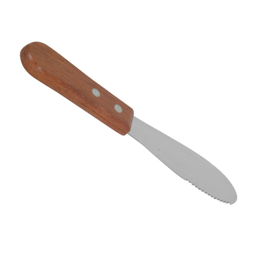 Thunder Group SLTWBS007 7 7/8" Sandwich Spreader w/ Wooden Handle, Stainless - 12, (each)-cityfoodequipment.com