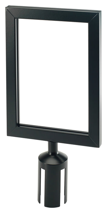 Stanchion Top Sign Frame, Black (4 Each)-cityfoodequipment.com