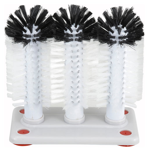 Glass Brush Set, Plastic Base, 3 Brushes (12 Each)-cityfoodequipment.com