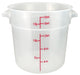 18qt Round Storage Container, Translucent, PP (6 Each)-cityfoodequipment.com