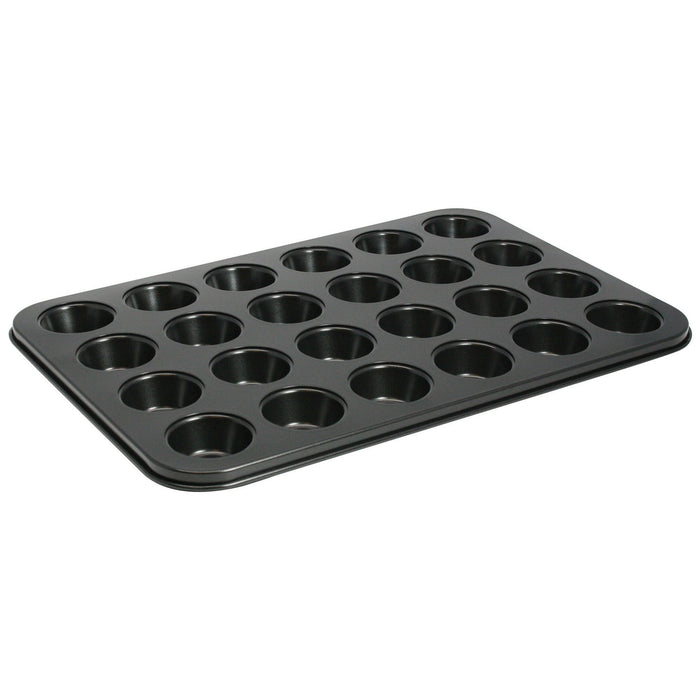 24 Cup Mini Muffin Pan, Non-stick, 1-1/2oz, Carbon Steel (12 Each)-cityfoodequipment.com