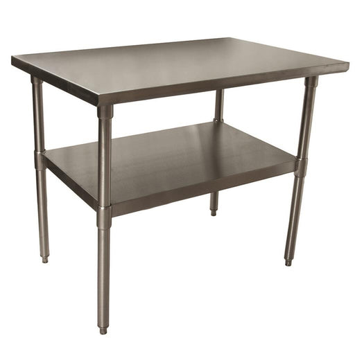 18 Stainless Steel Guage Work Table w/Galvanized Undershelf 48"Wx24"D-cityfoodequipment.com