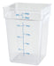 22qt Square Storage Container, Clear, PC (6 Each)-cityfoodequipment.com