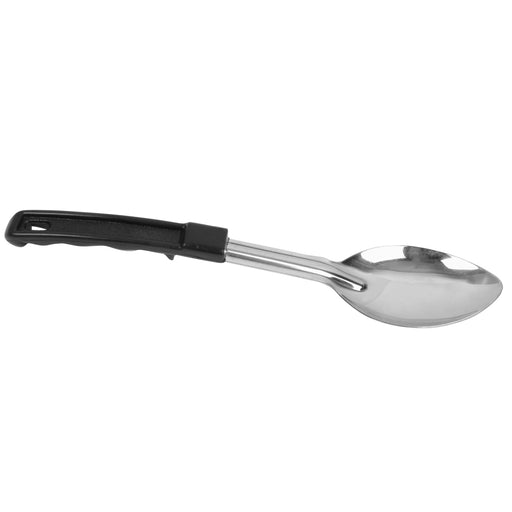 Thunder Group SLPBA211 13" Solid Basting Spoon w/ Black Bakelite Handle, Stainless - 12, (each)-cityfoodequipment.com