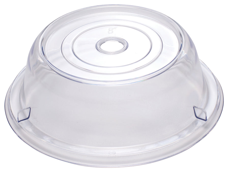 8" Clear Round Plate Cover, 2-1/2"H, Stackable, PC (12 Each)-cityfoodequipment.com