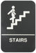 Sign 6" x 9" x 1/8", Information Sign with Braille, Stairs, Braille QTY-6-cityfoodequipment.com
