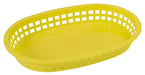 Platter Baskets, Oval, 10-3/4" x 7-1/4" x 1-1/2", Yellow (3 Dozen)-cityfoodequipment.com