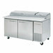 Pizza Prep Table, Two-Section, 67"W, 20.2 Cu. Ft. Capacity, Side-Mounted Self-Co-cityfoodequipment.com