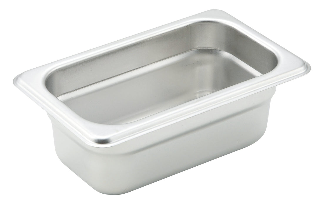 Anti-jam Steam Pan, 1/9 Size, 2-1/2", 22 Ga S/S (12 Each)-cityfoodequipment.com