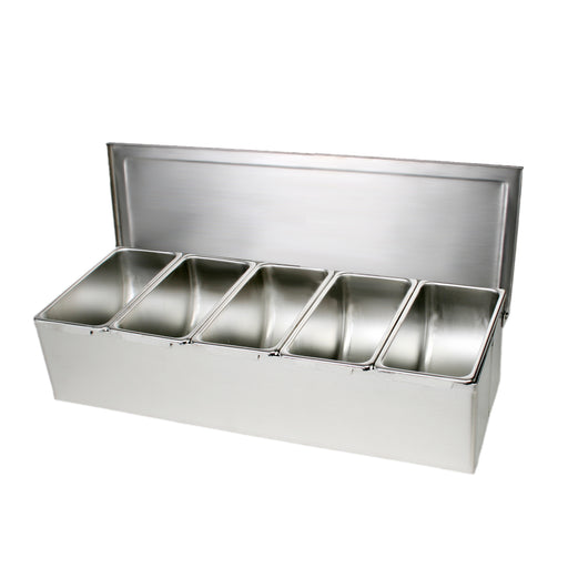 5 S/S COMPARTMENT CONDIMENT LOT OF 1 (Ea)-cityfoodequipment.com