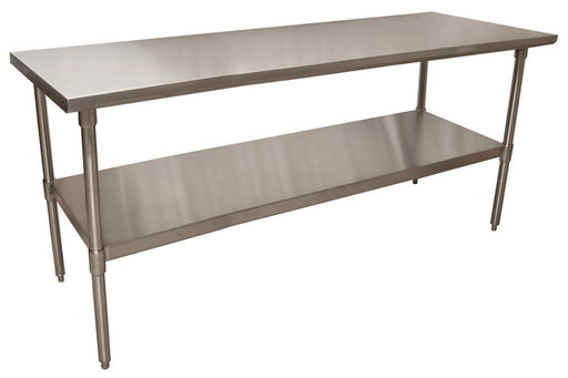 18 Stainless Steel Guage Work Table w/Galvanized Undershelf 72"Wx30"D-cityfoodequipment.com