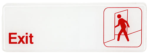 Sign 9" x 3" x 1/8", Exit QTY-12-cityfoodequipment.com