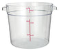 6qt Round Storage Container, Clear, PC (12 Each)-cityfoodequipment.com