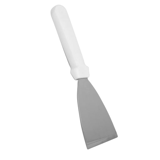 Thunder Group SLPS004P 9 3/4" Pan Scraper w/ White Plastic Handle, Stainless Steel - 12, (each)-cityfoodequipment.com