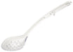 13" Perforated Serving Spoon, Clear, PC, Curve (12 Each)-cityfoodequipment.com