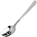8" Slanted Plating Spoon, Perforated (6 Each)-cityfoodequipment.com