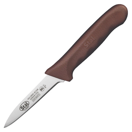 3-1/4" Paring Knives, Brown PP Hdl, 2pcs/pk (6 Pack)-cityfoodequipment.com