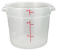 6qt Round Storage Container, Translucent, PP (12 Each)-cityfoodequipment.com