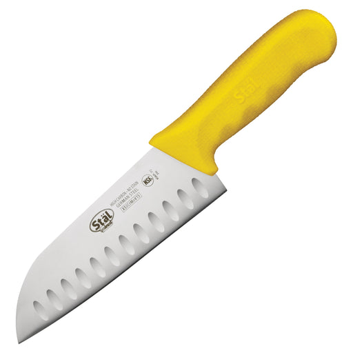 7" Santoku Knife, Yellow PP Hdl (6 Each)-cityfoodequipment.com