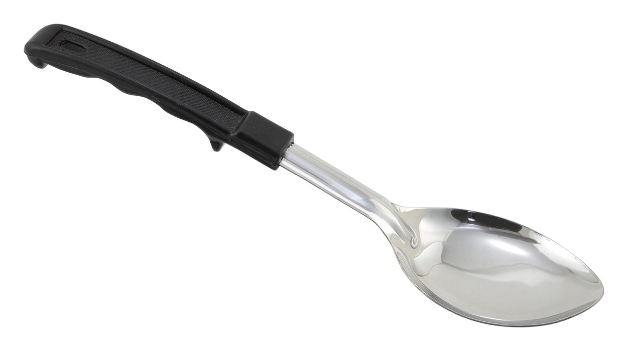 Winco Prime 11" S/S Solid Basting Spoon with Plastic Hdl, NSF (12 Each)-cityfoodequipment.com