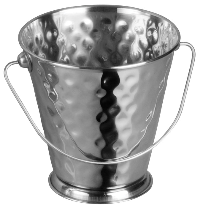 Mini Pail, 5"Dia x 5"H, Hammered, Stainless Steel (12 Each)-cityfoodequipment.com