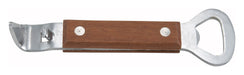 Can Tapper/Bottle Opener w/Wooden Hdl, 7", S/S (12 Each)-cityfoodequipment.com