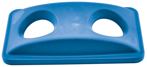 Bottle/ Can Recycling Cover for Slim Trash Can, Blue (6 Each)-cityfoodequipment.com