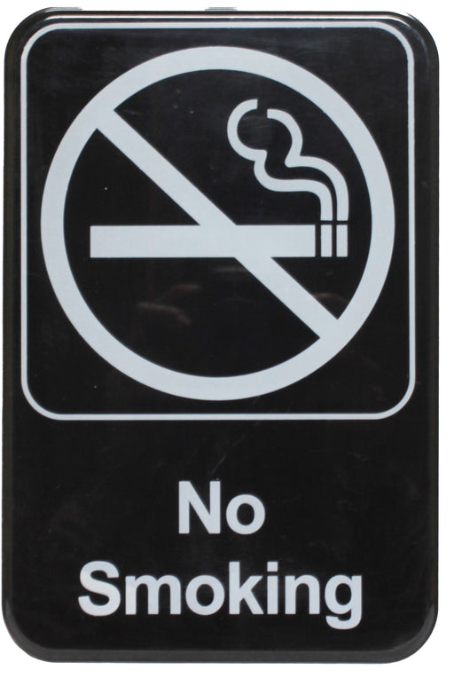 Sign 6" x 9" x 1/8", No Smoking QTY-12-cityfoodequipment.com