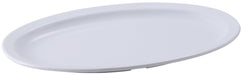 13" x 8-1/2" Melamine Oval Platters, Narrow Rim, White (2 Dozen)-cityfoodequipment.com