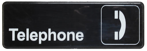 Sign 9" x 3" x 1/8", Telephone QTY-12-cityfoodequipment.com