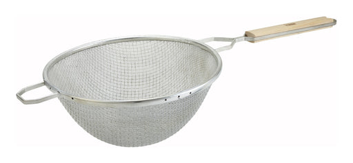 10-1/4" Double Mesh Strainer, Fine, Tin (12 Each)-cityfoodequipment.com