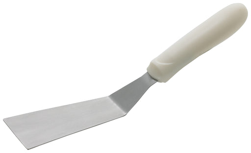 Grill Spatula w/Offset, White PP Hdl, 4-1/4" x 2-3/16" Blade (12 Each)-cityfoodequipment.com