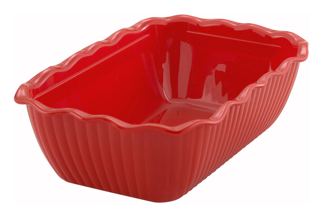 Deli Crock, 10" x 7" x 3", Red (12 Each)-cityfoodequipment.com