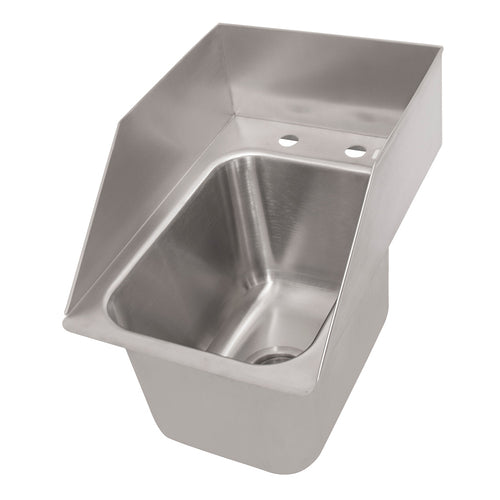 1 Compartment Drop-In Sink w/Side Splashes 10" x 14" x 10"-cityfoodequipment.com