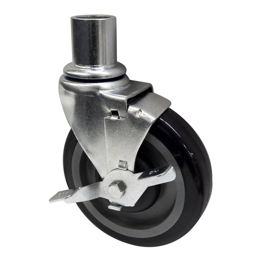 5” Wire Shelf Swivel Casters With Brake - Qty 4-cityfoodequipment.com