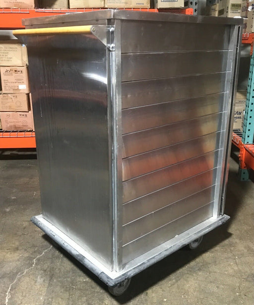 10-Tier Stainless Steel Enclosed Food Tray Cart-cityfoodequipment.com