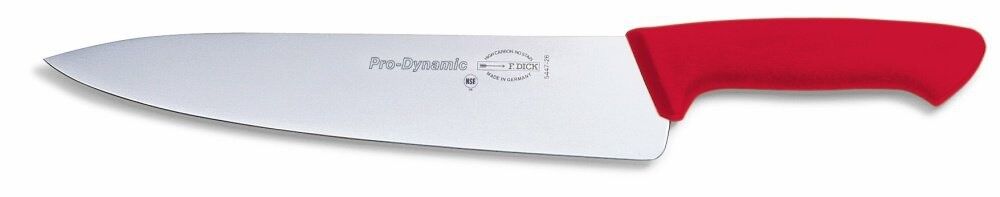 F. Dick (8544726-03) 10" Chef's Knife, Red Handle - Pro Dynamic-cityfoodequipment.com