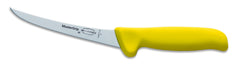 F. Dick (8289115-54) 6" Mastergrip Boning Knife, Curved, Stiff, Yellow Handle-cityfoodequipment.com