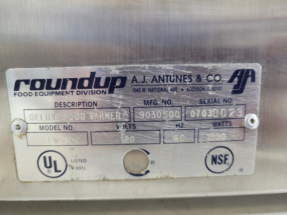A.J. Antunes - Roundup DFW-100 Stainless Steel Steamer Food Warmer Half Size Pan-cityfoodequipment.com
