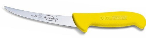 F. Dick (8298213-02) 5" Boning Knife, Curved, Semi Flexible, Yellow Handle-cityfoodequipment.com